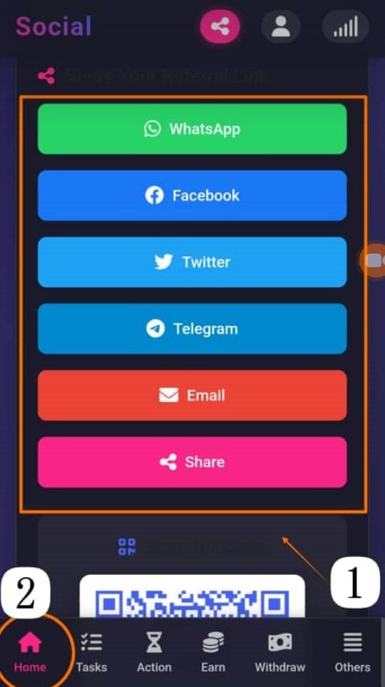 Share Options and Navigation